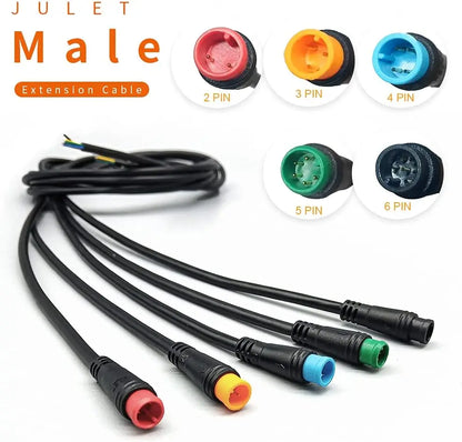 E-Bike Male to Female Extension Connector Cable – 2/3/4/5-Pin