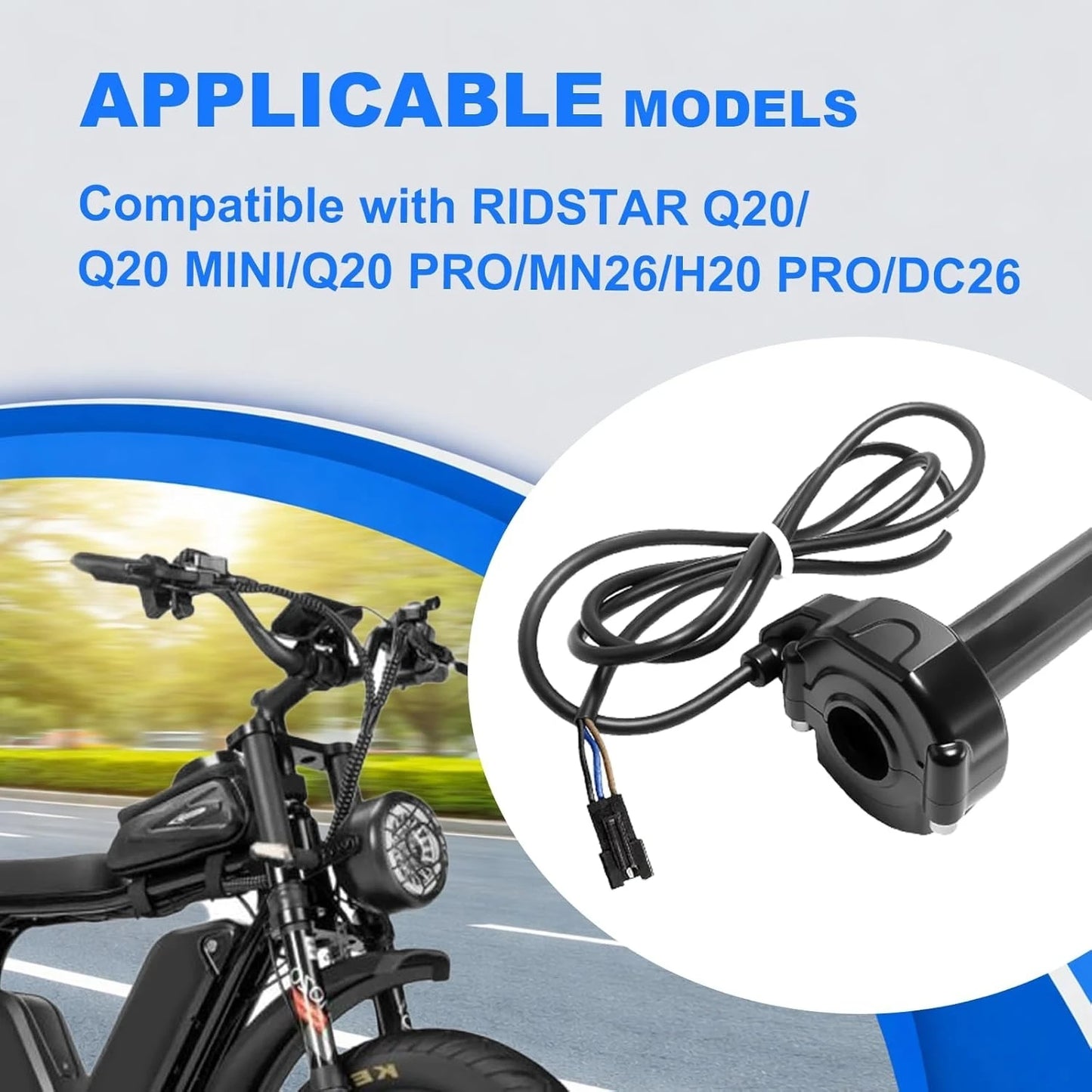 Full Twist Ebike Throttle Kit with Key Ignition