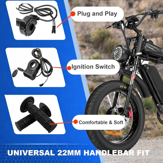 Full Twist Ebike Throttle Kit with Key Ignition