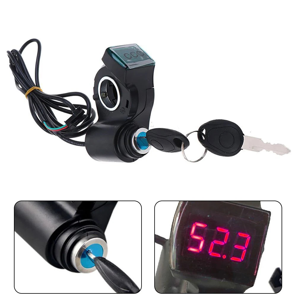 E-Bike Power Switch Lock with Display & Thumb Throttle