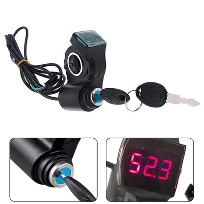 E-Bike Power Switch Lock with Display & Thumb Throttle