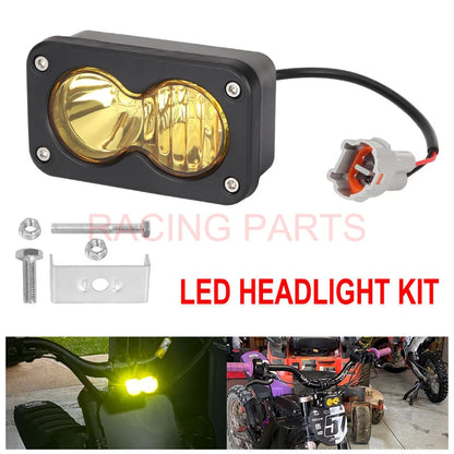 Flood LED Headlight Combo Kit