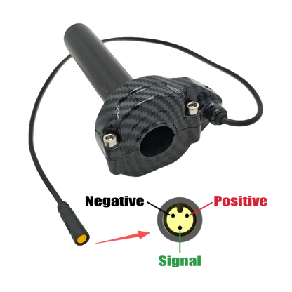 3-Pin Full Twist Ebike Throttle with Grips
