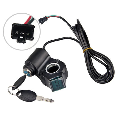 E-Bike Power Switch Lock with Display & Thumb Throttle