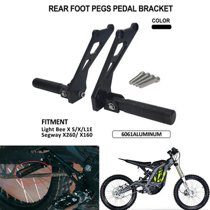 Motorcycle Rear Foot Pegs Pedal Bracket Passenger Footrests For Sur Ron Light Bee X S/X/L1E Segway X260/X160 Electric Dirt Bike